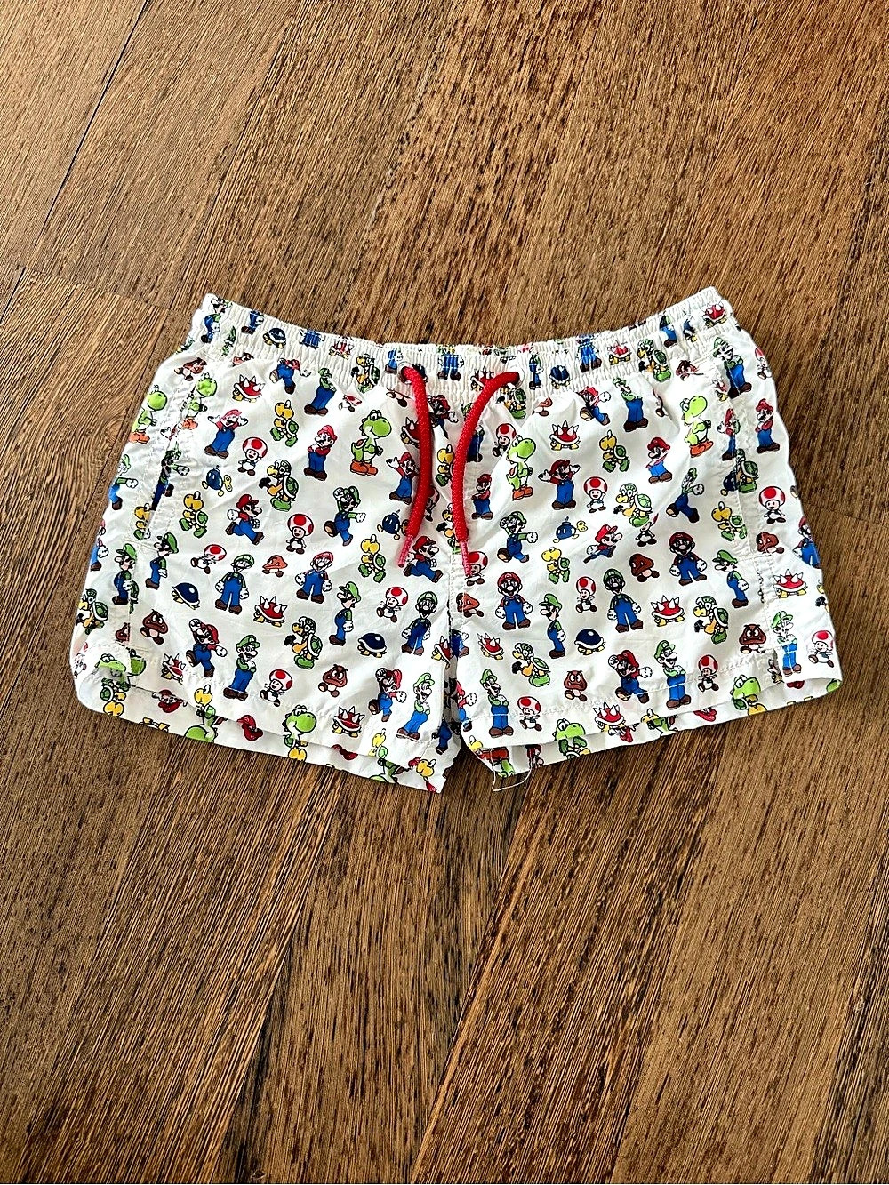 MC2 Saint Barth Super Mario Print Swim Trunks Kids Swim Trunks